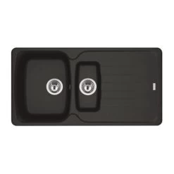 Franke Antea Fragranite 1.5 Bowl Inset Kitchen Sink Reversible AZG 651-97 - Onyx - 114.0532.314