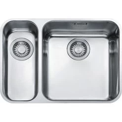 Franke Largo 1.5 Bowl Undermount Sink With Left Hand Small Bowl LAX 160-36-16 - Stainless Steel - 122.0156.345