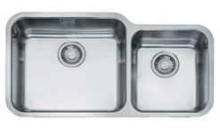 Franke Largo 2 Bowl Undermount Kitchen Sink With Right Hand Small Bowl LAX 120-45-30 - Stainless Steel - 122.0156.343