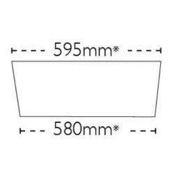 Carron Phoenix Belfast 100 1 Bowl Ceramic Kitchen Sink - 124.0477.726 -Kitchen Sale Shop 124.0477.726 technical1