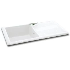 Carron Phoenix Shonelle 105 1 Bowl Ceramic Kitchen Sink - Reversible - 124.0477.792