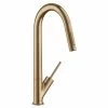 Axor Starck Single Lever Kitchen Mixer 270 With Pull-Out Spray - Brushed Bronze - 10821140 -Kitchen Sale Shop 1 0 10821140