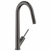 Axor Starck Single Lever Kitchen Mixer 270 With Pull-Out Spray - Brushed Black Chrome - 10821340 1 Axor Starck Single Lever Kitchen Mixer 270 With Pull-Out Spray - Brushed Black Chrome - 10821340 -Kitchen Sale Shop 1 0 10821340