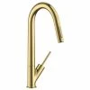 Axor Starck Single Lever Kitchen Mixer 270 With Pull-Out Spray - Brushed Brass - 10821950 2 Axor Starck Single Lever Kitchen Mixer 270 With Pull-Out Spray - Brushed Brass - 10821950 -Kitchen Sale Shop 1 0 10821950