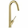 Axor Starck Single Lever Kitchen Mixer 300 With Swivel Spout - Brushed Brass - 10822950