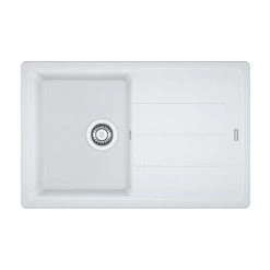 Franke Basis 1 Bowl Fragranite Inset Sink Reversible BFG 611-78 - Polar White - 114.0253.155