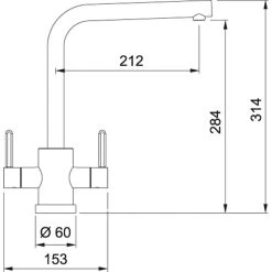 Franke Krios L-Spout Kitchen Mixer Tap - Matt Black - 115.0659.342 -Kitchen Sale Shop 1 1 1150659342 1