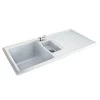 Carron Phoenix Sienna 150 1.5 Bowl Ceramic Kitchen Sink - White - 124.0188.036 -Kitchen Sale Shop 1 2 124.0188.036