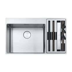 Franke Box Centre 1.5 R/H Small Bowl Stainless Steel Kitchen Sink BWX 220-54-27 - Stainless Steel - 127.0570.617