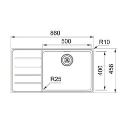 Franke Mythos Plus 1 Bowl Inset Kitchen Sink With Right Hand Drainer MYX 211-86 - Right Hand Drainer - 127.0640.513 12 Franke Mythos Plus 1 Bowl Inset Kitchen Sink With Right Hand Drainer MYX 211-86 - Right Hand Drainer - 127.0640.513 -Kitchen Sale Shop 1 2 127.0640.513 dimensions