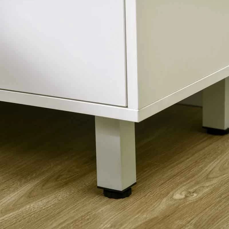 HOMCOM Modern Freestanding Kitchen Cabinet With Shelves - White - 835-696V00WT 4 HOMCOM Modern Freestanding Kitchen Cabinet With Shelves - White - 835-696V00WT - Image 2