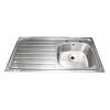 KWC DVS Single Bowl Left Hand Drainer Inset Sink With 2 Tapholes B20085L - 207.0000.019 -Kitchen Sale Shop 2070000019