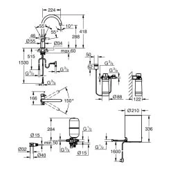 Grohe Red II Duo C Spout Tap & M Size Boiler Super Steel 30058DC1 5 Grohe Red II Duo C Spout Tap & M Size Boiler Super Steel 30058DC1 -Kitchen Sale Shop 30058001 technical 1