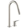 AXOR Citterio M Single Lever Kitchen Mixer Tap 220 With Pull Out Spray 2TH - Stainless Steel - 34822800