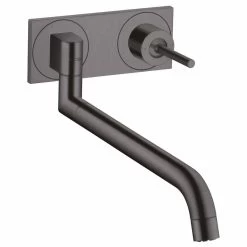 Axor Uno Wall Mounted Kitchen Mixer Tap Single Lever - Brushed Black Chrome - 38815340