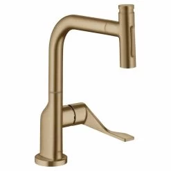 Axor Citterio Single Lever Kitchen Mixer Select 230 2 Jet With Pull-Out Spray - Brushed Bronze - 39863140