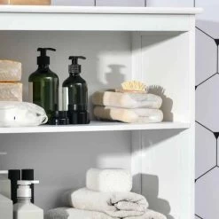 HOMCOM Freestanding Kitchen Storage Cupboard - White - 835-513 -Kitchen Sale Shop 3v6d4d18595c283d0.jpg