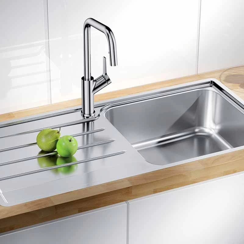 Blanco LEMIS XL 6 S-IF Reversible Stainless Steel 1 Bowl Inset Kitchen Sink - Brushed - 454730 6 Blanco LEMIS XL 6 S-IF Reversible Stainless Steel 1 Bowl Inset Kitchen Sink - Brushed - 454730 - Image 4