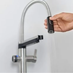 Blanco Drink.filter EVOL-S Pro 3-in-1 Flexible Hose PVD Steel Kitchen Tap - Stainless Steel - 526311 -Kitchen Sale Shop 5 2 526311 4