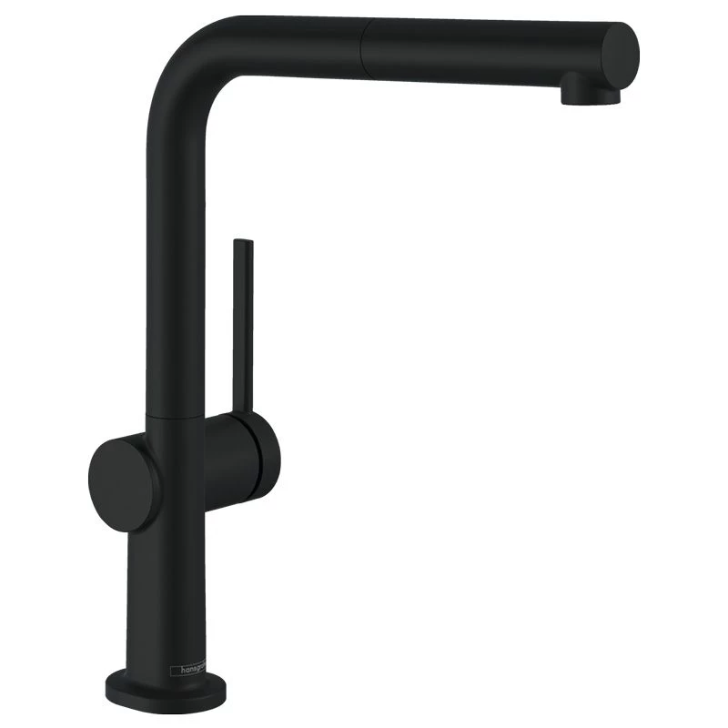 Hansgrohe Talis M54 Single Lever Kitchen Mixer 270, Pull-Out Spout, 1jet - Matt Black - 72808670 3 Hansgrohe Talis M54 Single Lever Kitchen Mixer 270, Pull-Out Spout, 1jet - Matt Black - 72808670
