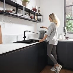 Hansgrohe Talis M54 Single Lever Kitchen Mixer 270, Pull-Out Spout, 1jet - Matt Black - 72808670 7 Hansgrohe Talis M54 Single Lever Kitchen Mixer 270, Pull-Out Spout, 1jet - Matt Black - 72808670 -Kitchen Sale Shop 7 2 72808670 2