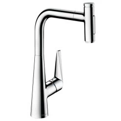 Hansgrohe Talis Select M51 Single Lever Kitchen Mixer 300, Pull-Out Spray, 2jet - Chrome - 72823000