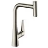 Hansgrohe Talis Select M51 Single Lever Kitchen Mixer 300, Eco, Pull-Out Spout, 1jet - Stainless Steel - 72826800 -Kitchen Sale Shop 7 2 72826800