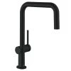Hansgrohe Talis M54 Single Lever Kitchen Mixer U 220, Eco, 1jet - Matt Black - 72844670 -Kitchen Sale Shop 7 2 72844670
