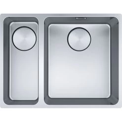 Franke Mythos 1.5 Bowl Undermount Kitchen Sink With LH Small Bowl MYX 160-34-16 - Stainless Steel - 122.0607.062