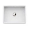 Abode Sandon Single Bowl Ceramic Kitchen Sink - White - AW1031 -Kitchen Sale Shop a w aw1031