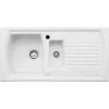 Abode Milford 1.5 Bowl Ceramic Kitchen Sink - White - AW1043 -Kitchen Sale Shop a w aw1043