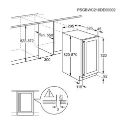 AEG AWUS020B5B Built Under 30cm Wine Cabinet - Black -Kitchen Sale Shop aeg awus020b5b fitting dimensions
