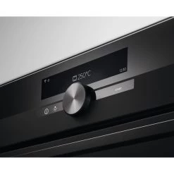 AEG BSK999330T Built In Single Electric Oven W/Steamify - Matt Black -Kitchen Sale Shop aeg bsk999330t digital display control panel front close up view
