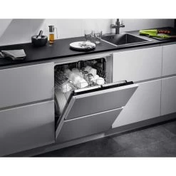 AEG FSK32610Z Fully Integrated 13 Place Dishwasher - White 12 AEG FSK32610Z Fully Integrated 13 Place Dishwasher - White -Kitchen Sale Shop aeg fsk32610z counter top fitted open dishwasher front side view