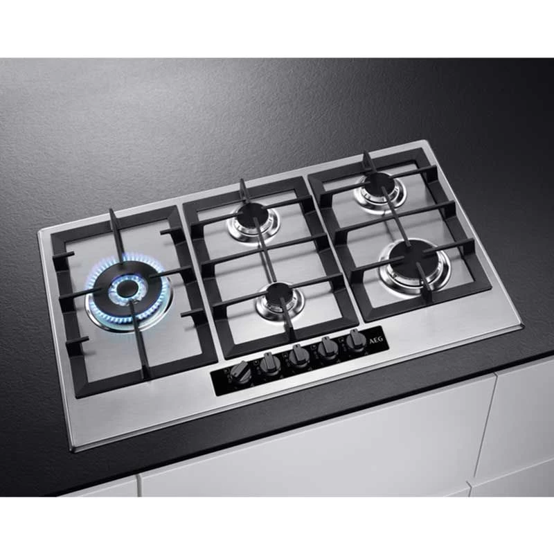 AEG HGB95522YM 90cm Gas Hob - Stainless Steel 9 AEG HGB95522YM 90cm Gas Hob - Stainless Steel - Image 7
