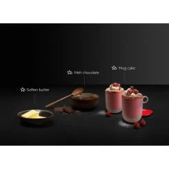 AEG MBE2658SEM Built In Microwave - Black & Stainless Steel -Kitchen Sale Shop aeg mbe2658sem cooking meal preparation contrast view