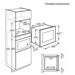 AEG MBE2658SEM Built In Microwave - Black & Stainless Steel -Kitchen Sale Shop aeg mbe2658sem installation dimensions