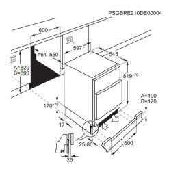 AEG SKB582F1AF Built Under Larder Fridge - White -Kitchen Sale Shop aeg skb582f1af installation instructions