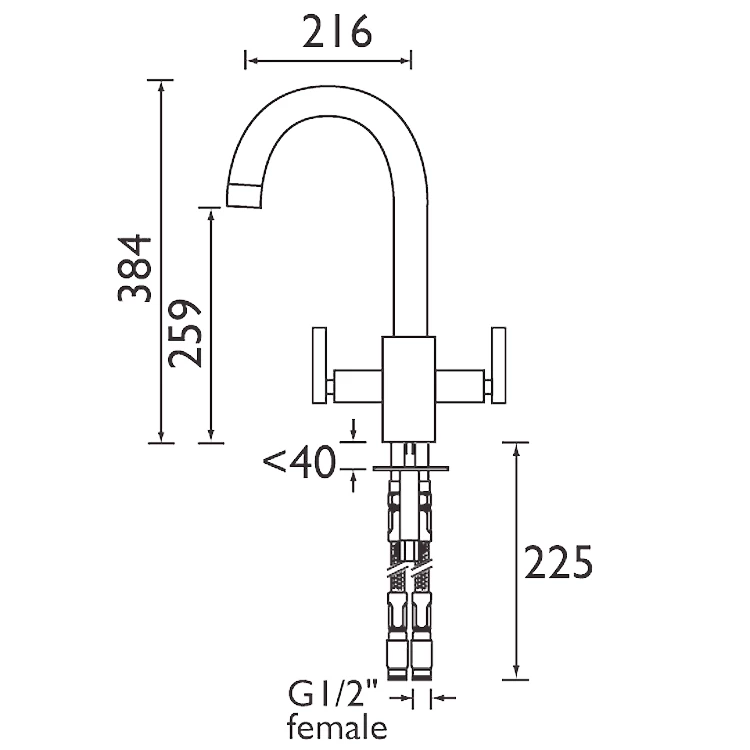 Bristan Artisan Pure Sink Mixer With Filter, Chrome - AR SNKPURE C 4 Bristan Artisan Pure Sink Mixer With Filter, Chrome - AR SNKPURE C - Image 2