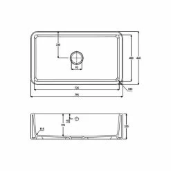 Abode Provincial Single Bowl Ceramic Kitchen Sink - White - AW1020 9 Abode Provincial Single Bowl Ceramic Kitchen Sink - White - AW1020 -Kitchen Sale Shop aw1020 2 1