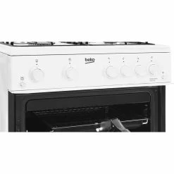 Beko KTG611W 60cm Gas Double Cavity Cooker - White -Kitchen Sale Shop b e beko ktg611w 4