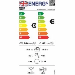 Beko WDIK854421F Integrated 8kg/5kg 1400rpm Washer Dryer - White -Kitchen Sale Shop b e beko wdik854421f energy label