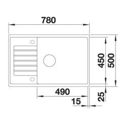 Blanco ZIA XL 6 S Compact Reversible 1 Bowl Silgranit Kitchen Sink - Volcano Grey - 527397 -Kitchen Sale Shop b l blanco 527397