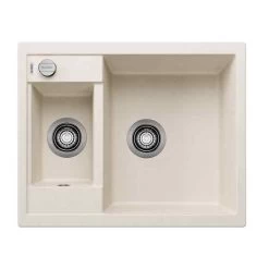 Blanco METRA 6 Silgranit 1.5 Bowl Inset Reversible Kitchen Sink - Soft White - 527112