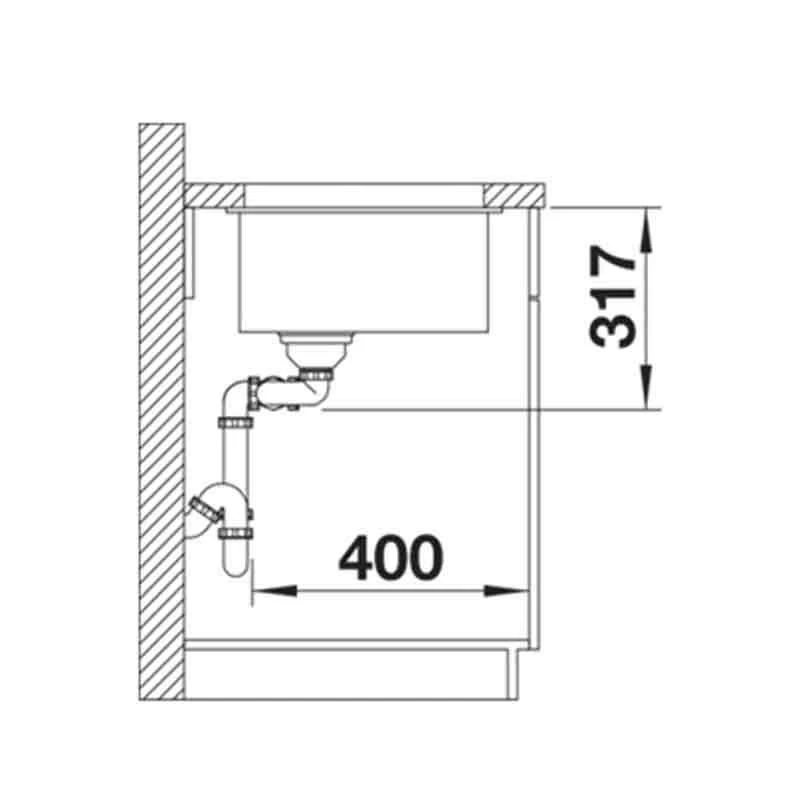 Blanco SUBLINE 430/270-U LH Silgranit 2 Bowl Undermount Kitchen Sink With Manual InFino Waste - Soft White - 527167 5 Blanco SUBLINE 430/270-U LH Silgranit 2 Bowl Undermount Kitchen Sink With Manual InFino Waste - Soft White - 527167 - Image 3