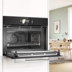 Bosch CMG778NB1 Series 8 Built-In Compact Oven With Microwave Function & Home Connect - Black 14 Bosch CMG778NB1 Series 8 Built-In Compact Oven With Microwave Function & Home Connect - Black -Kitchen Sale Shop b o bosch cmg778nb1series 8 compact oven microwave life style open door