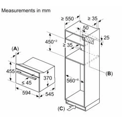 Bosch Series 8 CEG732XB1B Built In Compact Microwave & Grill - Black 11 Bosch Series 8 CEG732XB1B Built In Compact Microwave & Grill - Black -Kitchen Sale Shop b o bosch series 8 ceg732xb1b dimensions