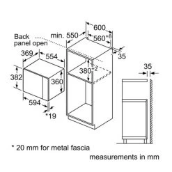 Bosch Series 4 BFL553MB0B Built-In Microwave - Black Glass 9 Bosch Series 4 BFL553MB0B Built-In Microwave - Black Glass -Kitchen Sale Shop b o bosch bfl553mb0b 3