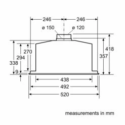 Bosch Series 6 DHL575CGB 52cm Canopy Cooker Hood - Brushed Steel 13 Bosch Series 6 DHL575CGB 52cm Canopy Cooker Hood - Brushed Steel -Kitchen Sale Shop b o bosch dhl575cgb dims