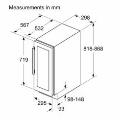Bosch Series 6 KUW20VHF0G Built-Under 80x30cm Wine Cooler - Black 11 Bosch Series 6 KUW20VHF0G Built-Under 80x30cm Wine Cooler - Black -Kitchen Sale Shop b o bosch kuw20vhf0g 5